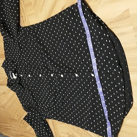 a.n.d eawy Collared Button Down Front Pocket Long Sleeve Textured S Top - Picture 7 of 13